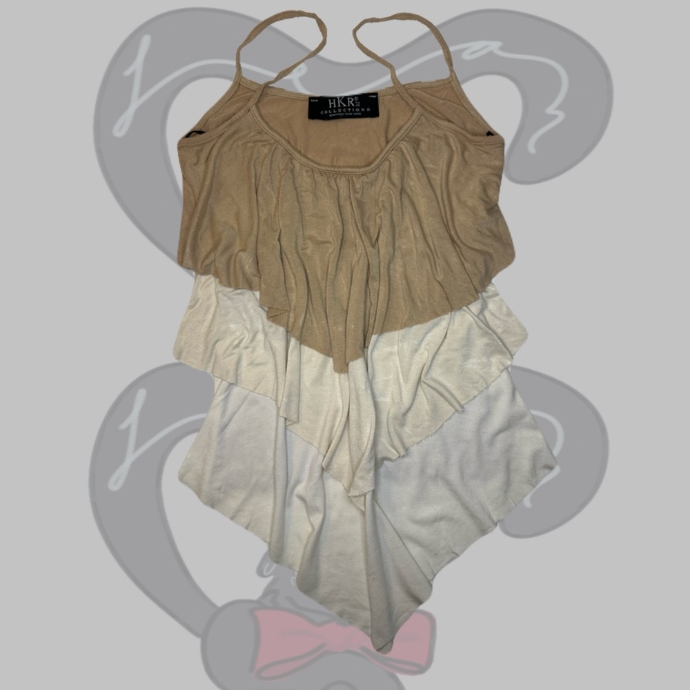 HKR Collections Boho Tiered Ruffle Tank – Size Small